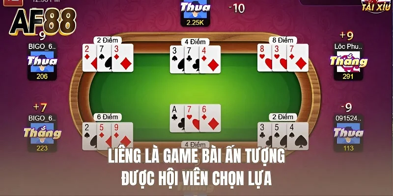 Liêng là game bài ấn tượng được hội viên chọn lựa